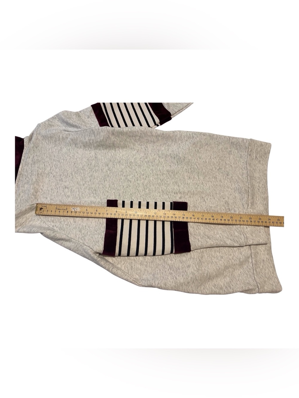 Nora Madison x Lucy Avenue Solid Striped Long Sleeves  Gray Women’s Hoodie, M - Picture 11 of 13